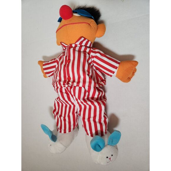 1996 TYCO Sing & Snore Ernie Plush – Sesame Street Talking Doll w/ Slippers - Picture 6 of 8